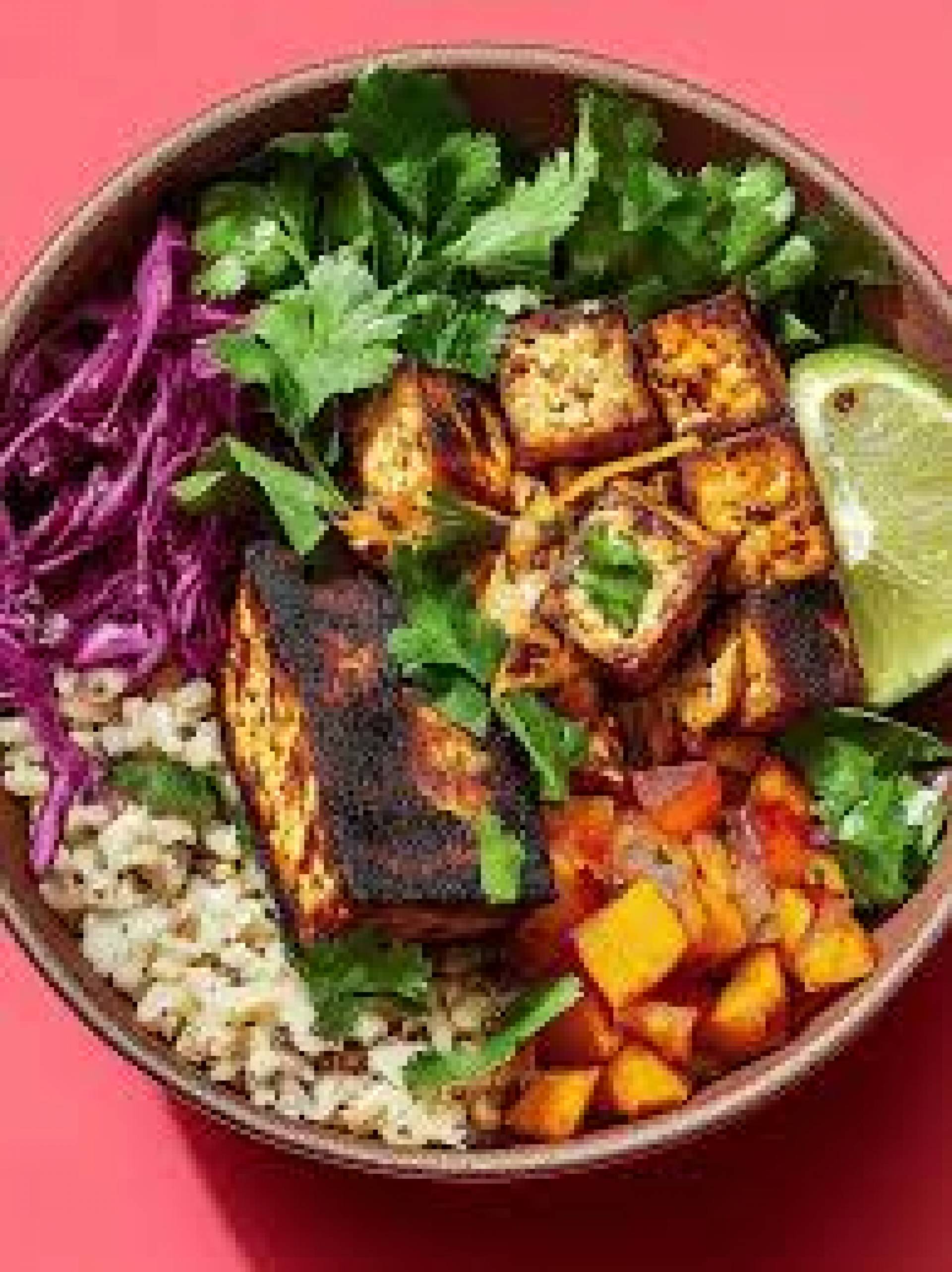 Jerk Tofu Grain Bowl