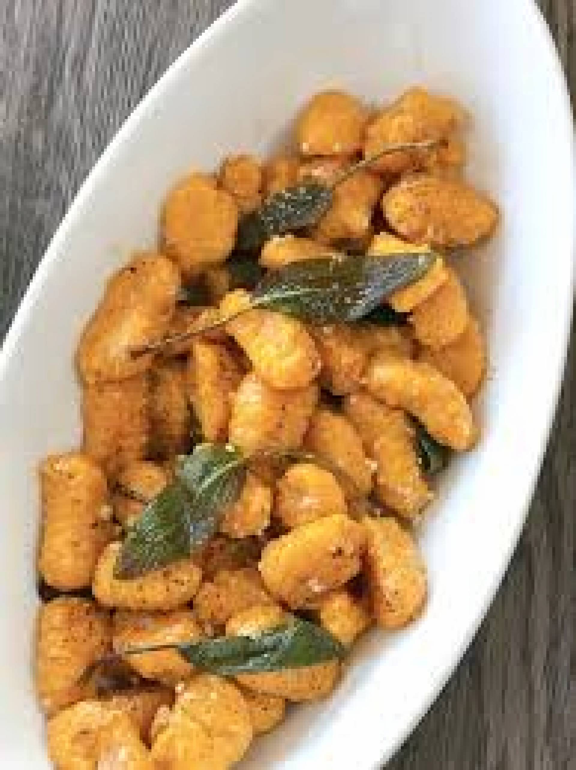 Butternut Squash Gnocchi with Kale and Lemon, Roasted Veggie Salad