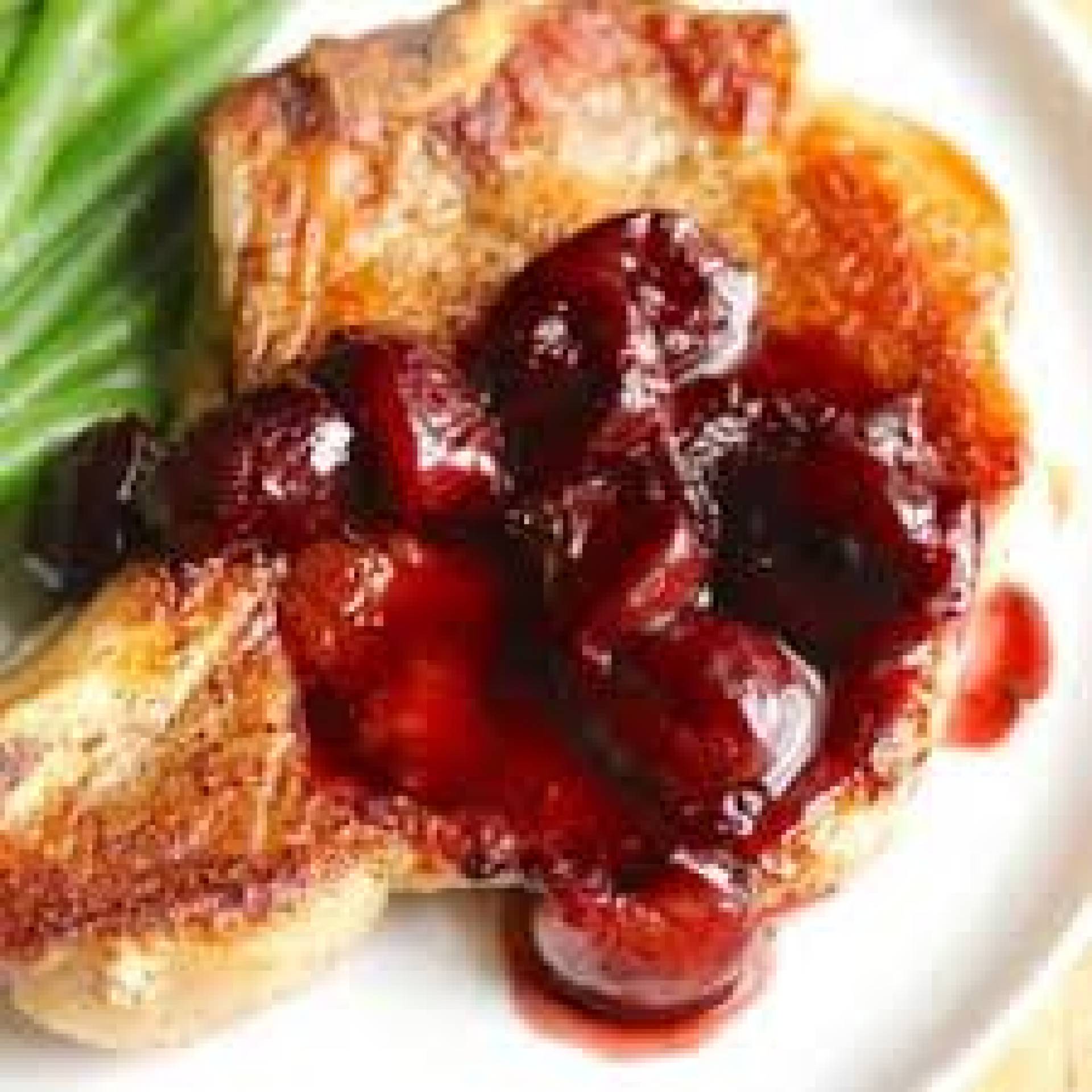 Pork Chops with Rhubarb Ginger Compote, Roasted Asparagus, Fingerling Potatoes