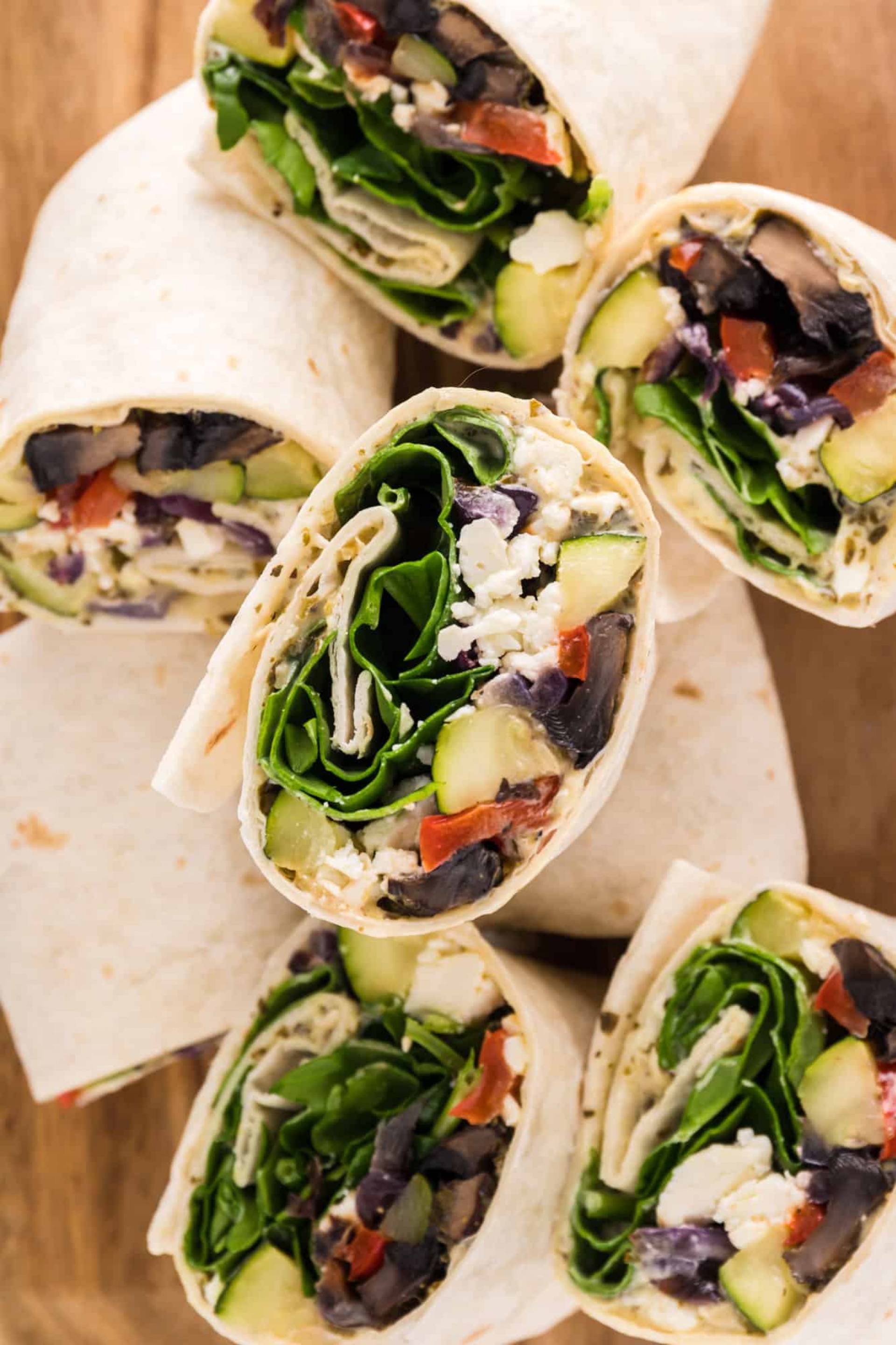 Roasted Veggie and Goat Cheese Wrap
